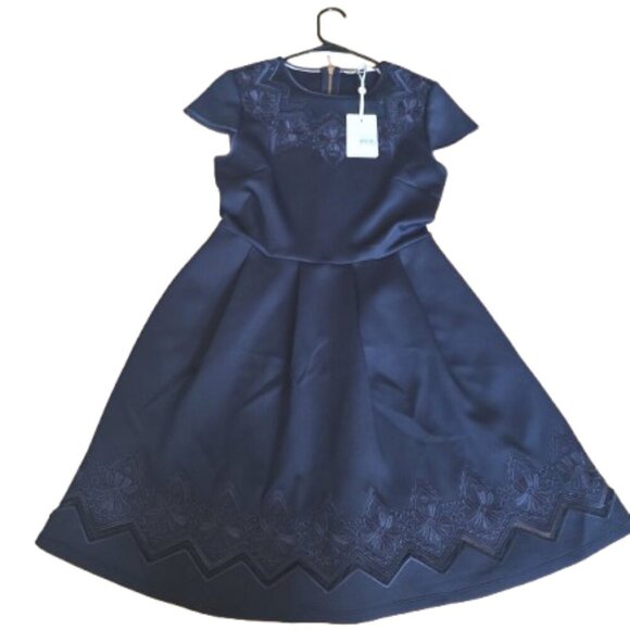 Ted Baker Dress US 6 Cheskka Lace and Mesh Skater Dress NWT $315 - Picture 7 of 15